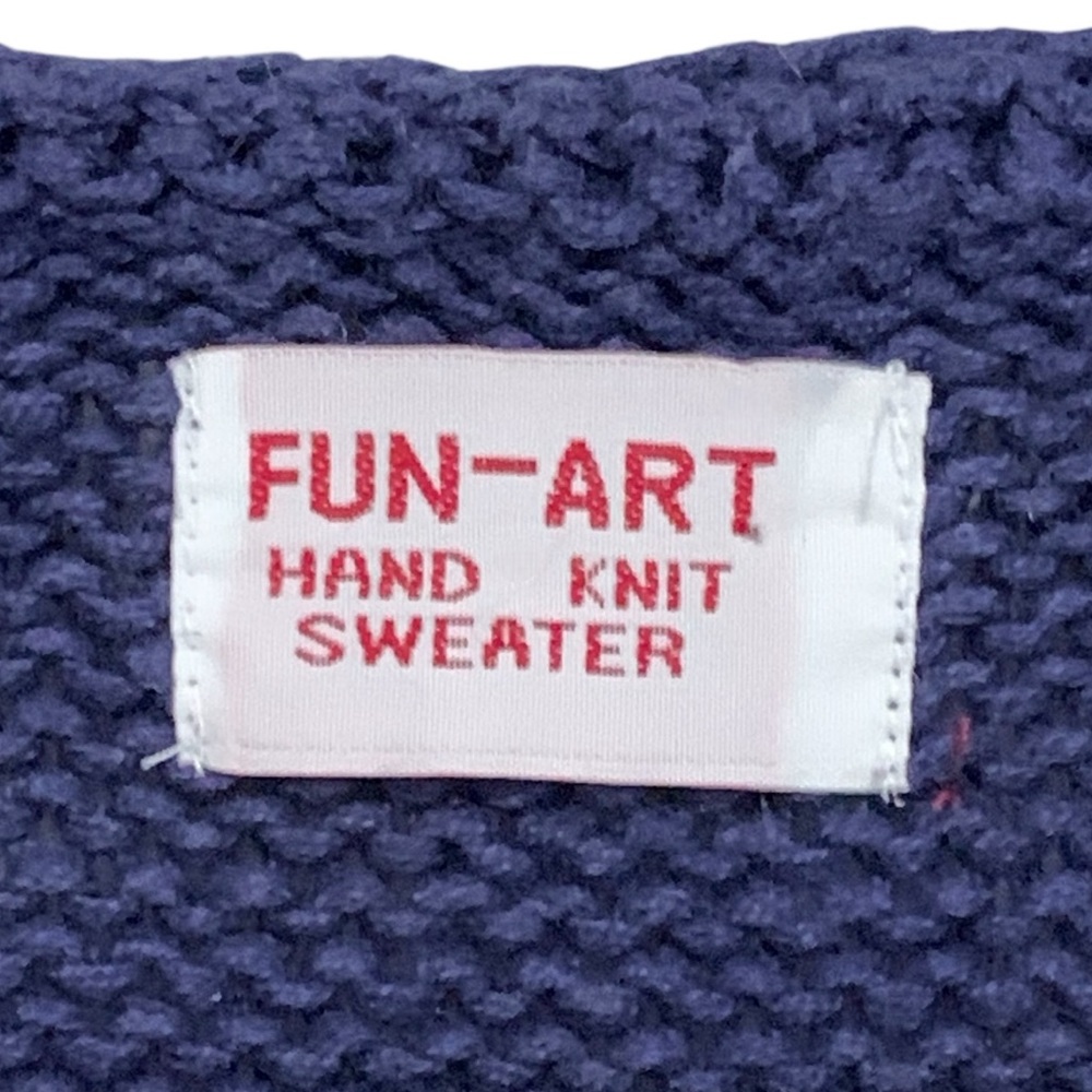 Vintage Western Theme Hand Knit Sweater Vest | Size M - Picture 8 of 11